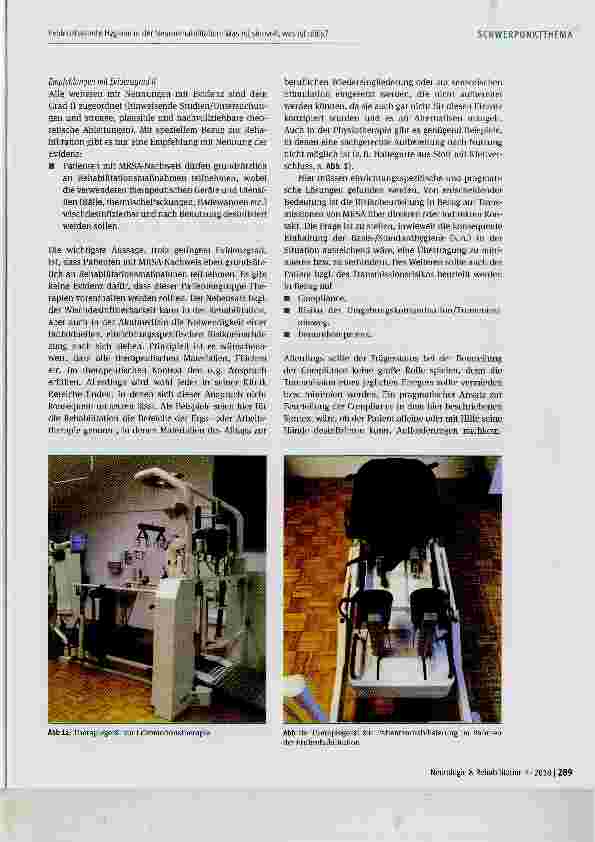 Vorschauseite 5: Evidenzbasierte Hygiene in der Neurorehabilitation: Was ist sinnvoll, was ist nötig?