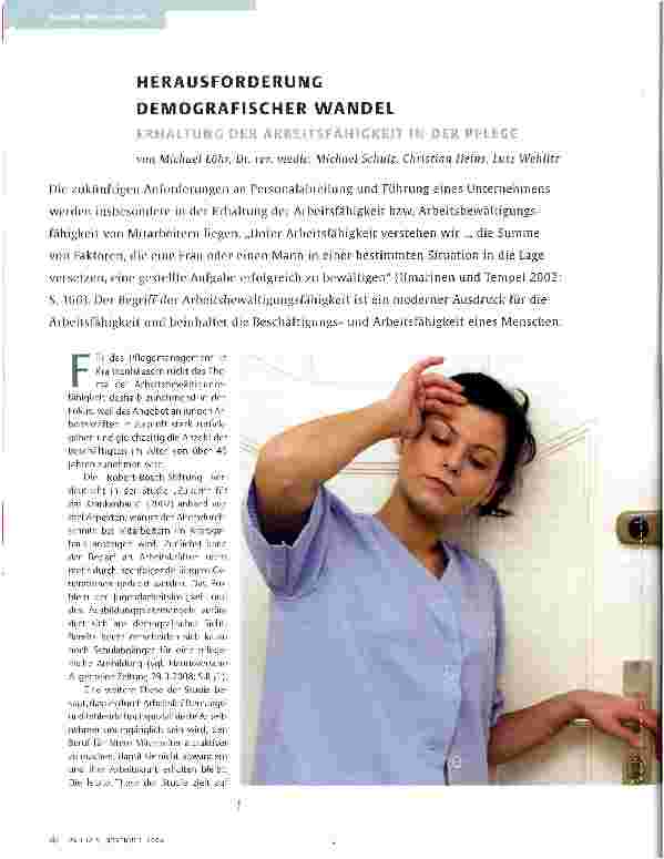 Vorschauseite 1: HERAUSFORDERUNG DEMOGRAFISCHER WANDEL