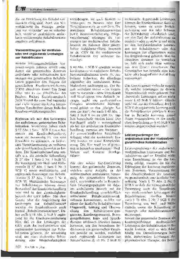 Vorschauseite 2: Das geriatrische Zentrum als Vertragspartner der Krankenversicherung