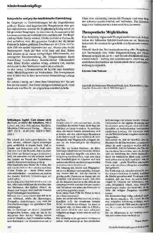 Vorschauseite 3: Die frühkindliche Hypothyreose