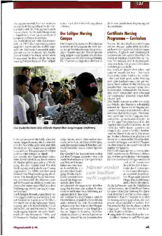 Vorschauseite 2: Pflegende in Nepal sind es gewohnt, sich durchzusetzen Pflegeausbildung und Gesundheitssystem in Nepal/Teil 2