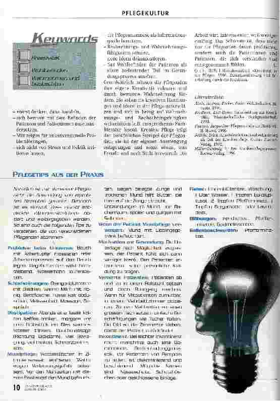Vorschauseite 3: Originelle Lösungen gefragt! Kreativität in der Pflege