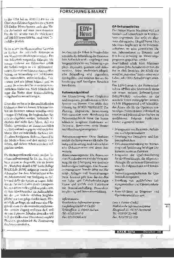Vorschauseite 2: Sicheres Material in der Pflege Alternativen zu Latex sind immer noch sehr teuer/Antimikrobieller Venenkatheter vorgestellt