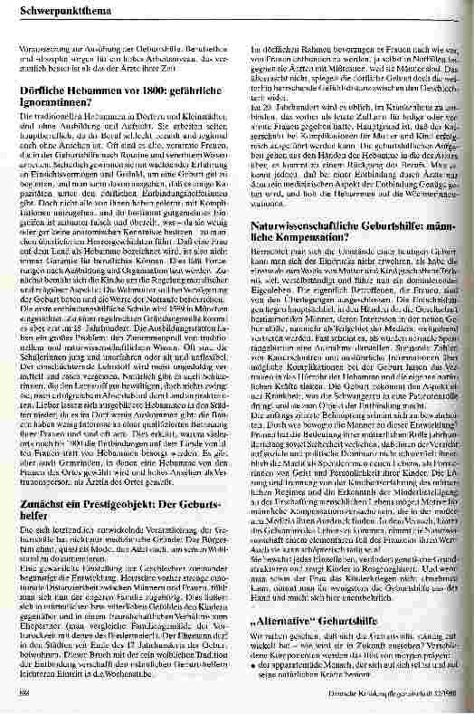 Vorschauseite 2: Geburtshilfe im Spiegel der Geschichte Gedanken zu Hexen und Hebammen