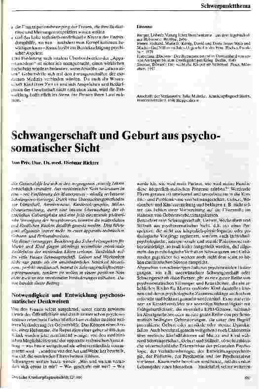 Vorschauseite 3: Geburtshilfe im Spiegel der Geschichte Gedanken zu Hexen und Hebammen
