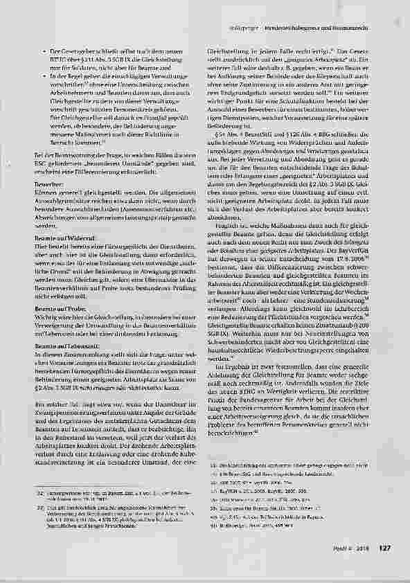 Vorschauseite 4: Bundesteilhabegesetz und Beamtenrecht
