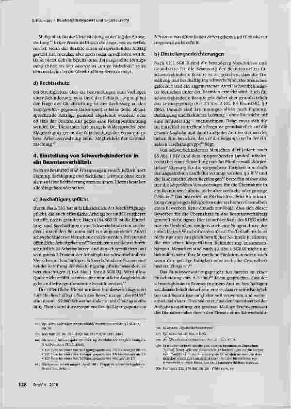 Vorschauseite 5: Bundesteilhabegesetz und Beamtenrecht