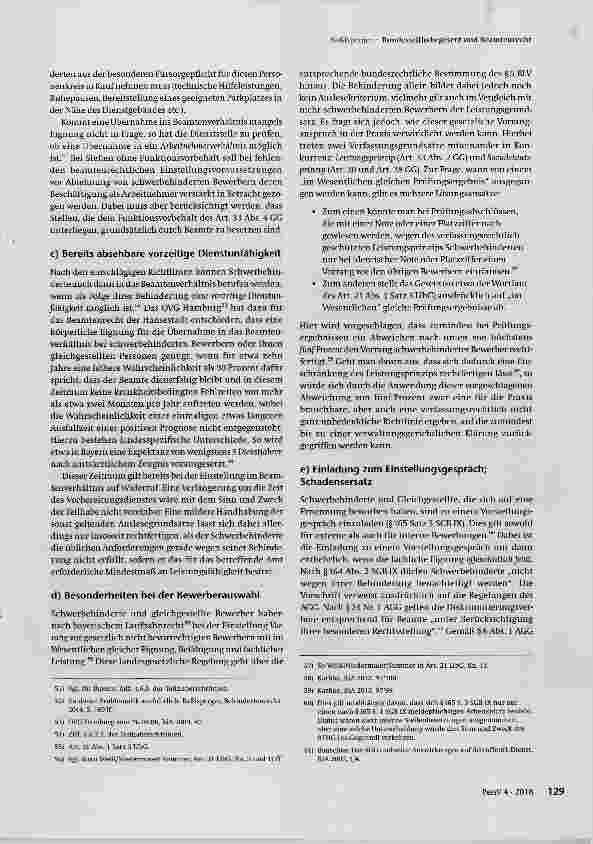 Vorschauseite 6: Bundesteilhabegesetz und Beamtenrecht