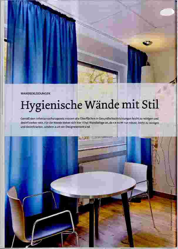 Vorschauseite 1: Hygienische Wände mit Stil