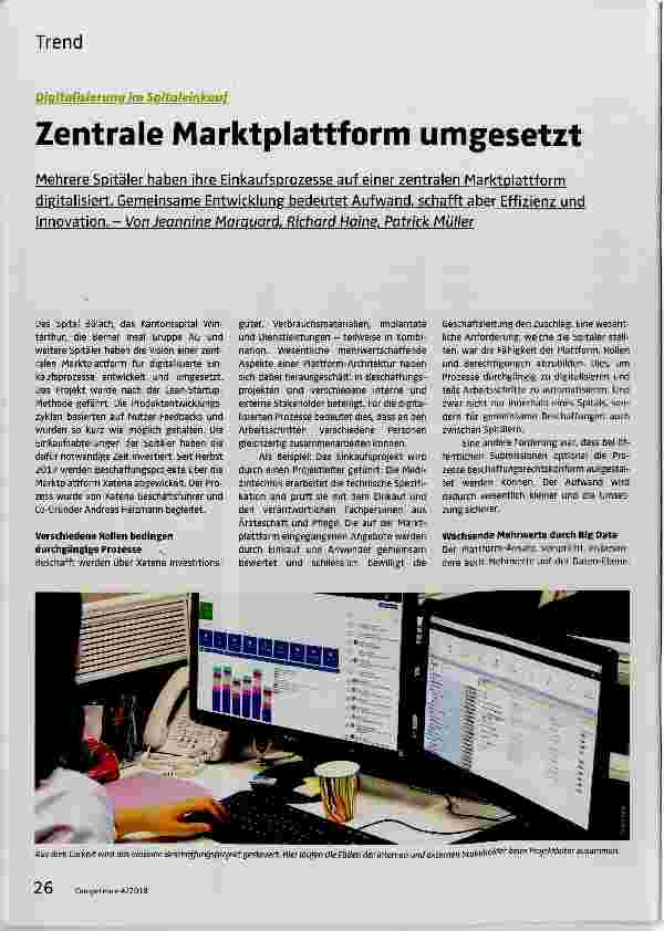Vorschauseite 1: Zentrale Marktplattform umgesetzt