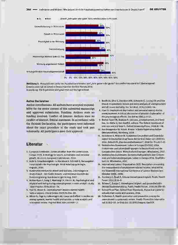 Vorschauseite 4: Wie gesund sind die Haushaltsgemeinschaften von Erwerbslosen in Deutschland?