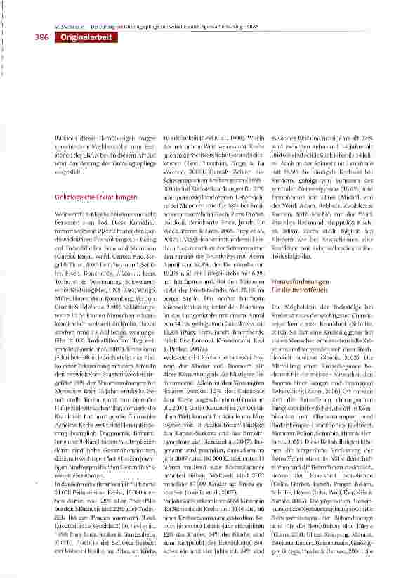 Vorschauseite 2: Der Beitrag der Onkologiepflege zur Swiss Research Agenda for Nursing - SRAN