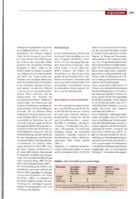 Vorschauseite 5: Der Beitrag der Onkologiepflege zur Swiss Research Agenda for Nursing - SRAN