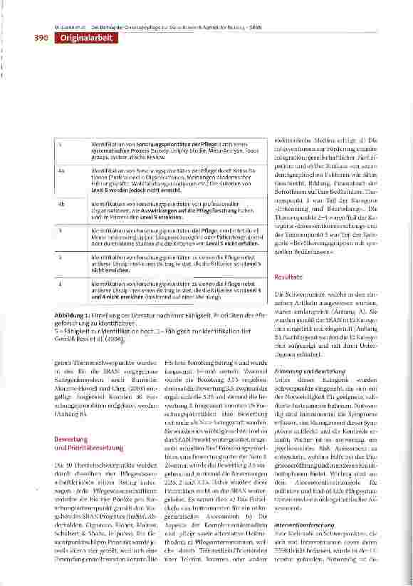 Vorschauseite 6: Der Beitrag der Onkologiepflege zur Swiss Research Agenda for Nursing - SRAN