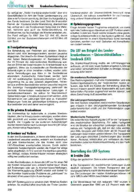 Vorschauseite 6: Die Leistungsorientierte Krankenhausfinanzierung (LKF) in Österreich Darstellung und Bewertung