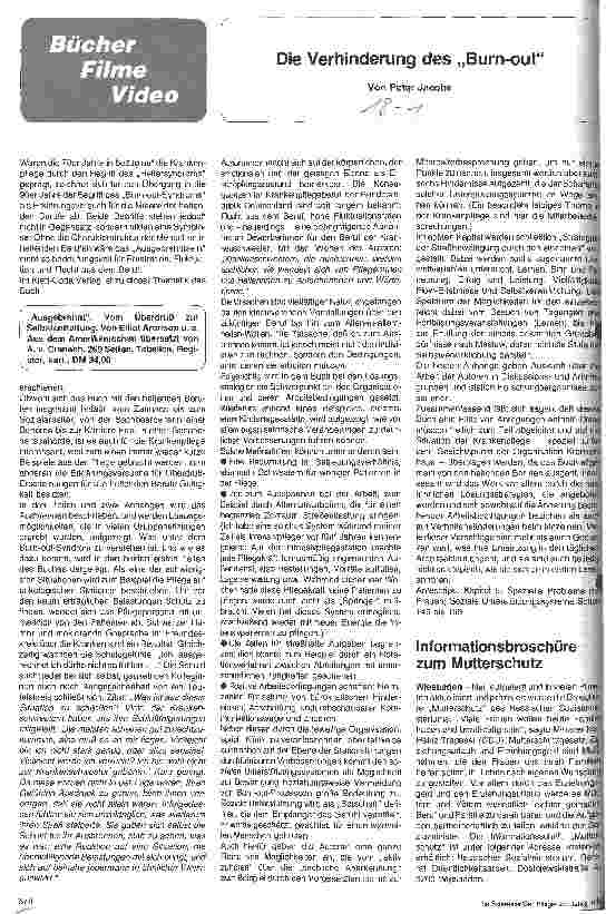 Vorschauseite 1: Die Verhinderung des Burn-out