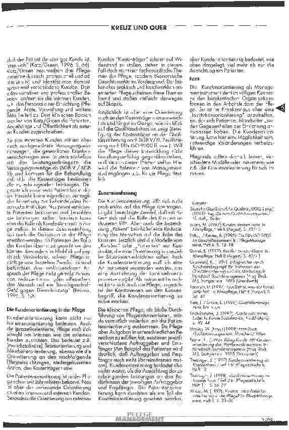 Vorschauseite 2: Kundenorientierung in der Pflege