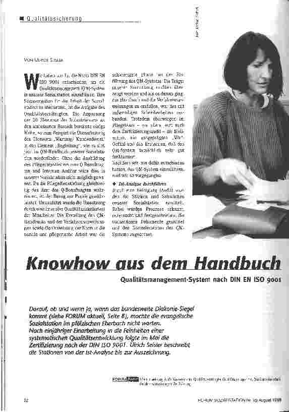 Vorschauseite 1: Knowhow aus dem Handbuch Qualitätsmanagement-System nach DIN EN ISO 9001