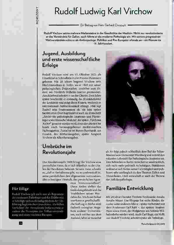 Vorschauseite 1: Rudolf Ludwig Karl Virchow