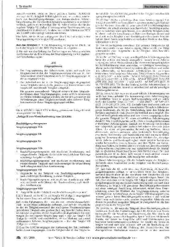 Vorschauseite 2: Eingruppierung einer Angestellten „in der Tätigkeit einer Beschäftigungstherapeutin -Tariflicher Bewährungsaufstieg