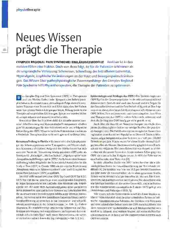 Vorschauseite 1: Neues Wissen prägt die Therapie