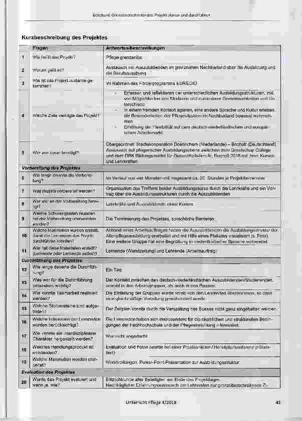 Vorschauseite 2: Pflege grenzenlos grenzüberschreitendes Projekt planen und durchführen
