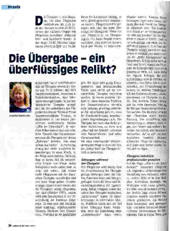 Vorschauseite 1: Die Übergabe - ein überflüssiges Relikt?