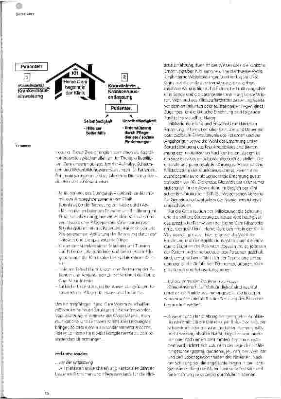 Vorschauseite 2: Home Care - Ambulante Therapie und Patientenbetreuung zu Hause am Beispiel der Enteralen und Parenteralen Ernährung