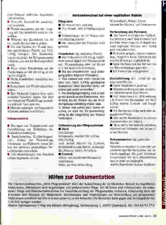 Vorschauseite 2: Verbandwechsel septischer und aseptischer Wunden