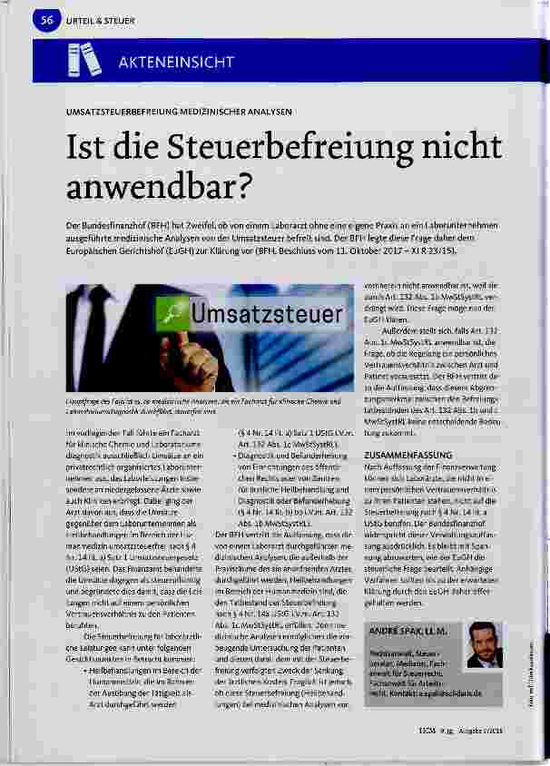 Vorschauseite 1: Ist die Steuerbefreiung nicht anwendbar?