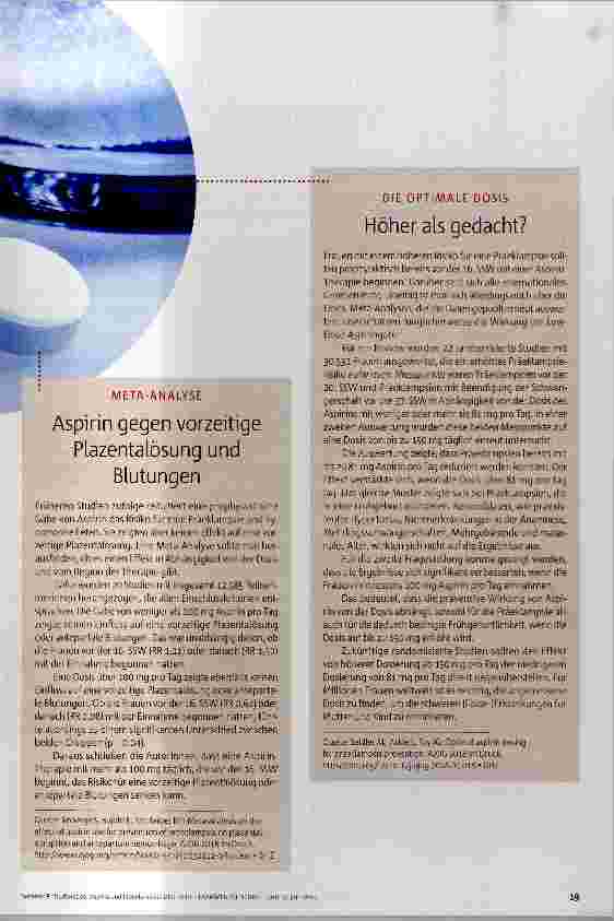 Vorschauseite 2: Aspirin und Präeklampsie