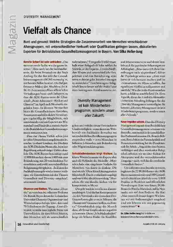 Vorschauseite 1: Vielfalt als Chance