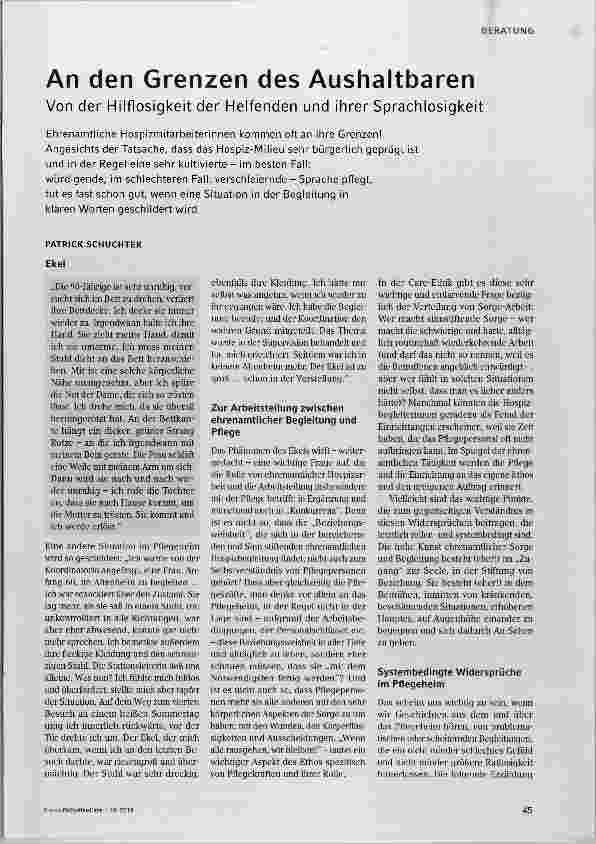 Vorschauseite 2: An den Grenzen des Aushaltbaren