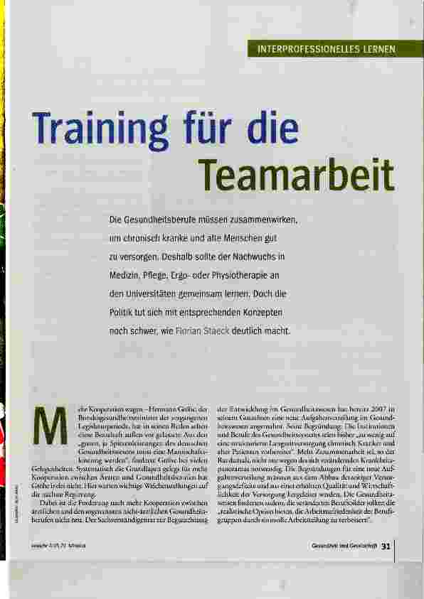 Vorschauseite 2: Training für die Teamarbeit