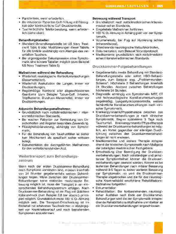 Vorschauseite 3: Leitlinie Tauchunfall der Gesellschaft für Tauchund Überdruckmedizin e. V.