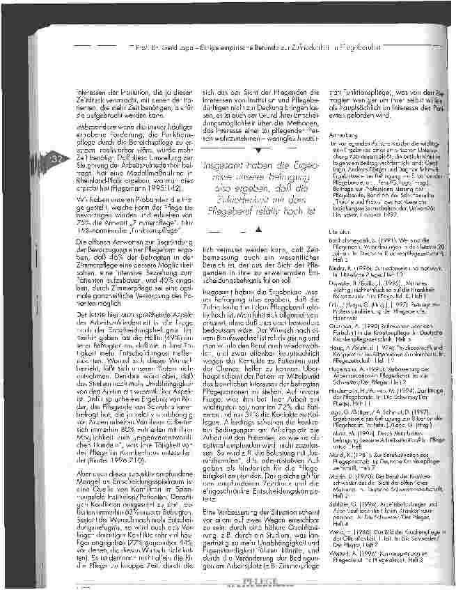 Vorschauseite 3: Einige empirische Befunde zur Zufriedenheit in Pflegeberufen