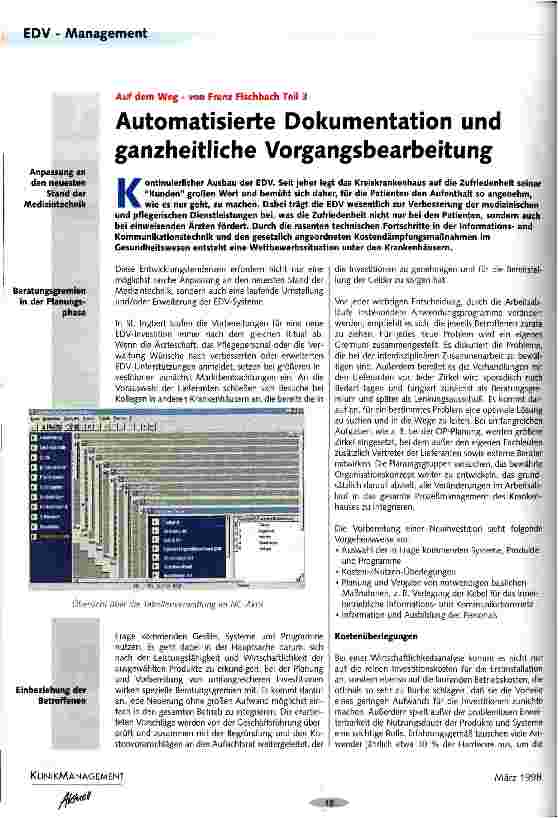 Vorschauseite 1: Automatische Dokumentation und ganzheitliche Vorgangsbearbeitung Auf dem Weg, Teil 3