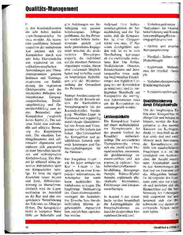 Vorschauseite 2: Die Kompaktkur Rechtliche und qualitative Aspekte