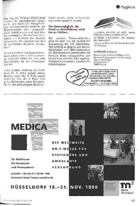 Vorschauseite 2: Der Semmelweis-Preis Kreative Hygienepolitik im Krankenhaus