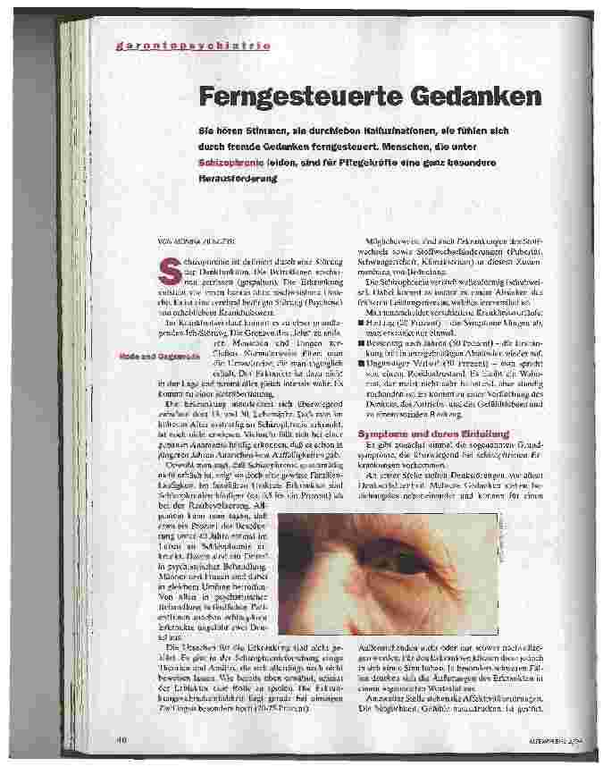 Vorschauseite 1: Ferngesteuerte Gedanken