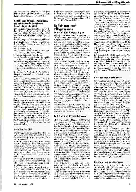 Vorschauseite 2: Pflege - Zum Begriff und seiner Bedeutung in Theorie und Forschung: Definition und Vergleich