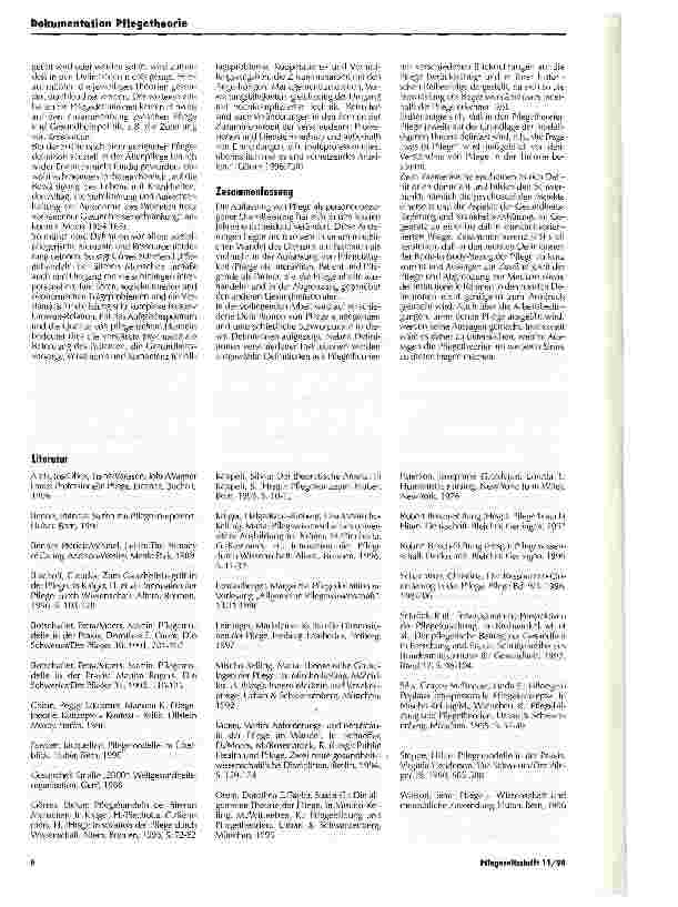 Vorschauseite 5: Pflege - Zum Begriff und seiner Bedeutung in Theorie und Forschung: Definition und Vergleich