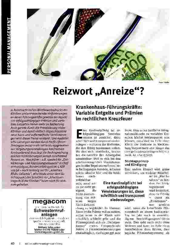 Vorschauseite 1: Reizwort „Anreize?