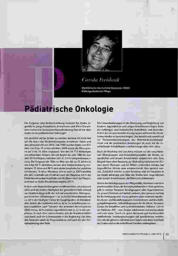 Vorschauseite 1: Pädiatrische Onkologie