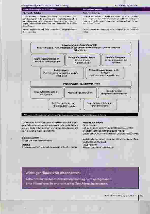 Vorschauseite 3: Pädiatrische Onkologie