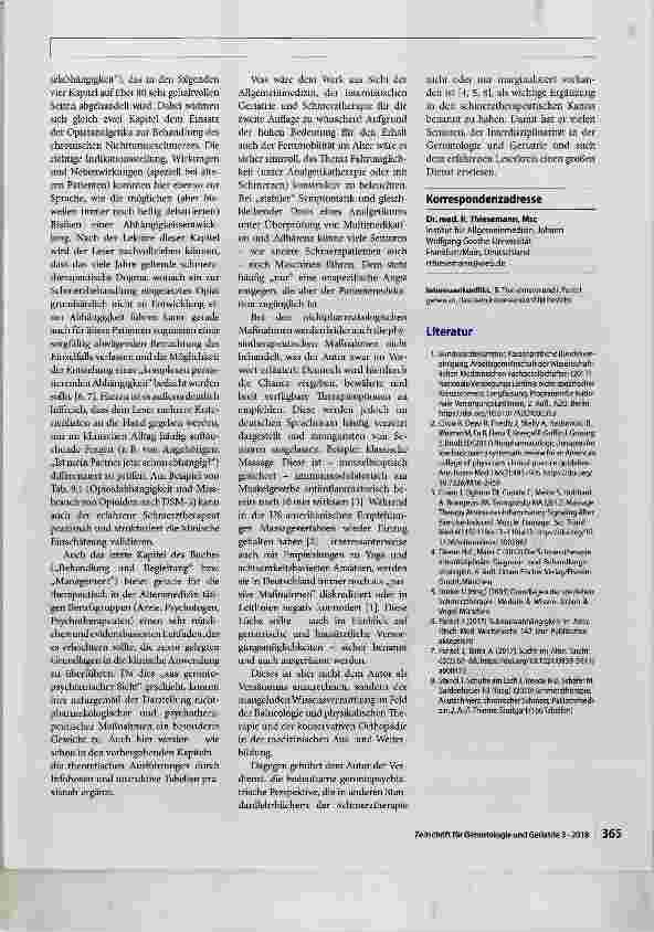 Vorschauseite 2: Ein ganzheitlicher Zugang zum Verständnis und zur Behandlung chronischer Schmerzen im Alter