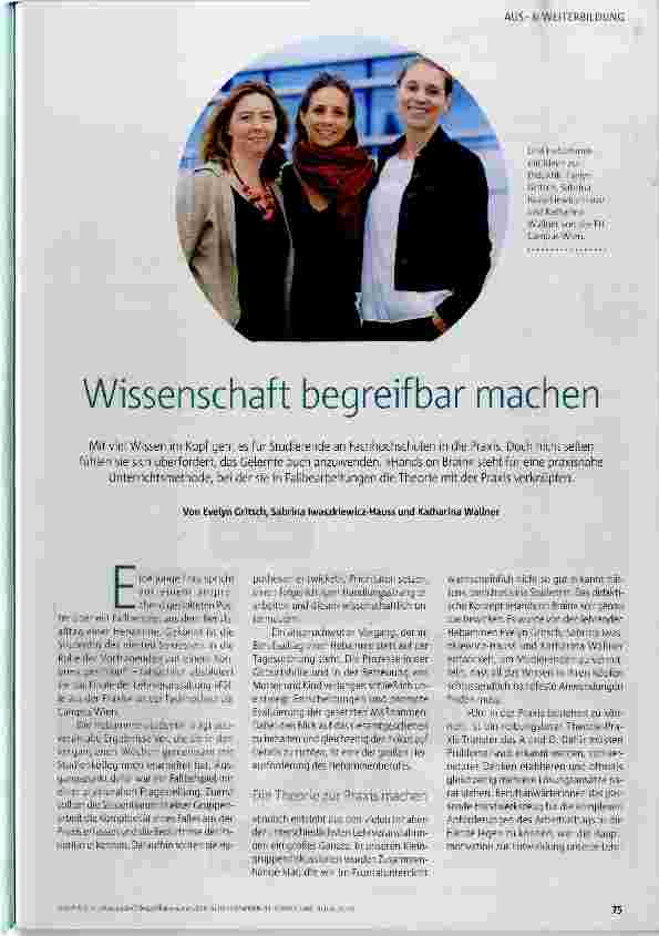 Vorschauseite 1: Wissenschaft begreifbar machen