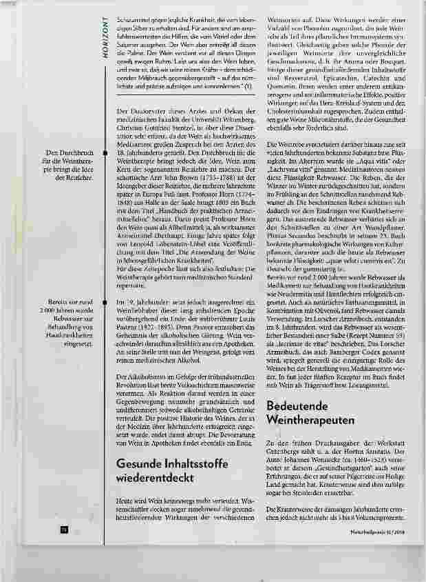 Vorschauseite 2: Weintherapie im Spiegel der Jahrtausende