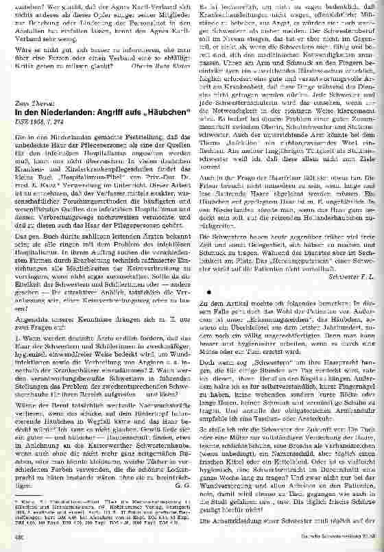 Vorschauseite 1: Zum Thema: In den Niederlanden: Angriff aufs Häubchen (DSZ 1968 7, 374)