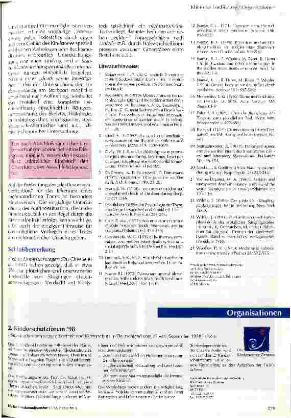 Vorschauseite 3: Der plötzliche Kindstod Rechtsmedizinische Aspekte und Pathophysiologie
